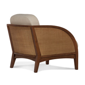 Union Home Francisco Lounge Porto Light Plantation Grown Acacia, Cane & Linen Upholestry