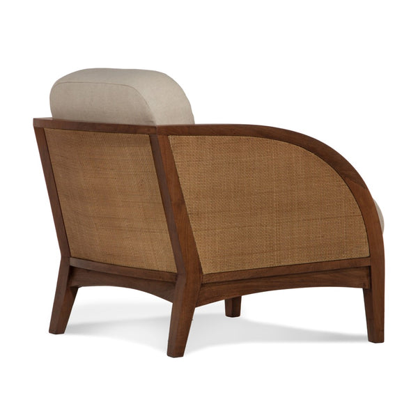 Union Home Francisco Lounge Porto Light Plantation Grown Acacia, Cane & Linen Upholestry