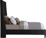 Fritz Velvet / Engineered Wood / Metal / Foam Contemporary Black Velvet Twin Bed - 45.5" W x 83" D x 71" H