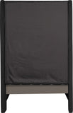 Fritz Velvet / Engineered Wood / Metal / Foam Contemporary Black Velvet Twin Bed - 45.5" W x 83" D x 71" H