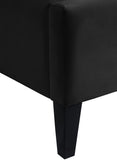 Fritz Velvet / Engineered Wood / Metal / Foam Contemporary Black Velvet Twin Bed - 45.5" W x 83" D x 71" H