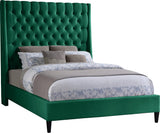 Fritz Velvet / Engineered Wood / Metal / Foam Contemporary Green Velvet Full Bed - 60.5" W x 83" D x 71" H