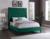 Fritz Velvet / Engineered Wood / Metal / Foam Contemporary Green Velvet Full Bed - 60.5" W x 83" D x 71" H