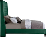 Fritz Velvet / Engineered Wood / Metal / Foam Contemporary Green Velvet Full Bed - 60.5" W x 83" D x 71" H