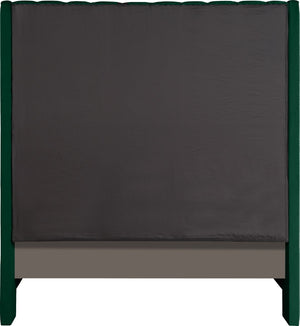 Fritz Velvet / Engineered Wood / Metal / Foam Contemporary Green Velvet Full Bed - 60.5" W x 83" D x 71" H