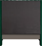 Fritz Velvet / Engineered Wood / Metal / Foam Contemporary Green Velvet Full Bed - 60.5" W x 83" D x 71" H