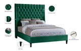 Fritz Velvet / Engineered Wood / Metal / Foam Contemporary Green Velvet King Bed - 82.5" W x 88" D x 71" H