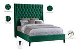 Fritz Velvet / Engineered Wood / Metal / Foam Contemporary Green Velvet Queen Bed - 66.5" W x 88" D x 71" H