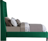 Fritz Velvet / Engineered Wood / Metal / Foam Contemporary Green Velvet Twin Bed - 45.5" W x 83" D x 71" H