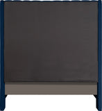 Fritz Velvet / Engineered Wood / Metal / Foam Contemporary Navy Velvet Full Bed - 60.5" W x 83" D x 71" H