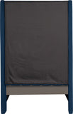 Fritz Velvet / Engineered Wood / Metal / Foam Contemporary Navy Velvet Twin Bed - 45.5" W x 83" D x 71" H