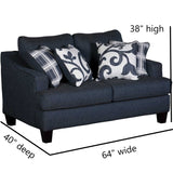 Fusion 2331 Transitional Loveseat 2331 Truth or Dare Navy