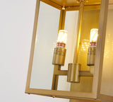 Bethel Gold Outdoor Wall Sconce in Metal & Glass