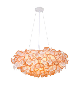 Bethel White & Orange LED Chandelier in Acrylic