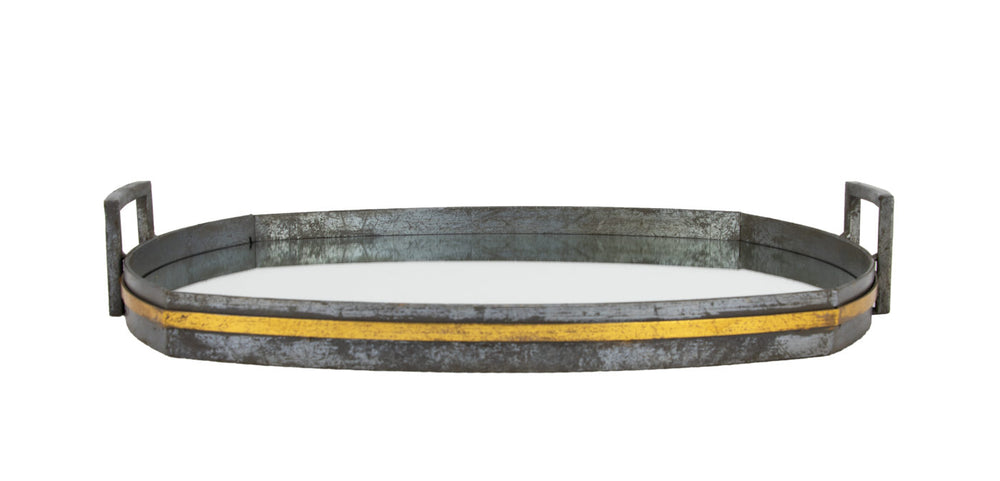 Zeugma Fxt116 Gray & Gold Tray