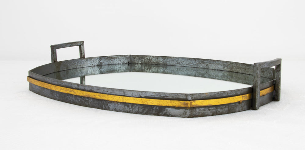Zeugma Fxt116 Gray & Gold Tray