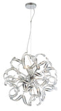 Bethel Chrome Chandelier in Metal & Crystal