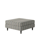 Fusion 170-C Transitional Cocktail Ottoman 170-C Farmhouse Indigo 38" Square Cocktail Ottoman