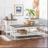 3-Piece Distressed Solid Wood Table Set