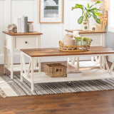 3-Piece Distressed Solid Wood Table Set