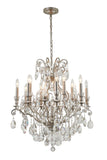 Bethel Pewter Chandelier in Metal & Crystal