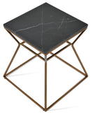 Gakko End Table Set: Gakko End Table Black Marble Gold Brass Frame SOHO-CONCEPT-GAKKO END TABLE-80679