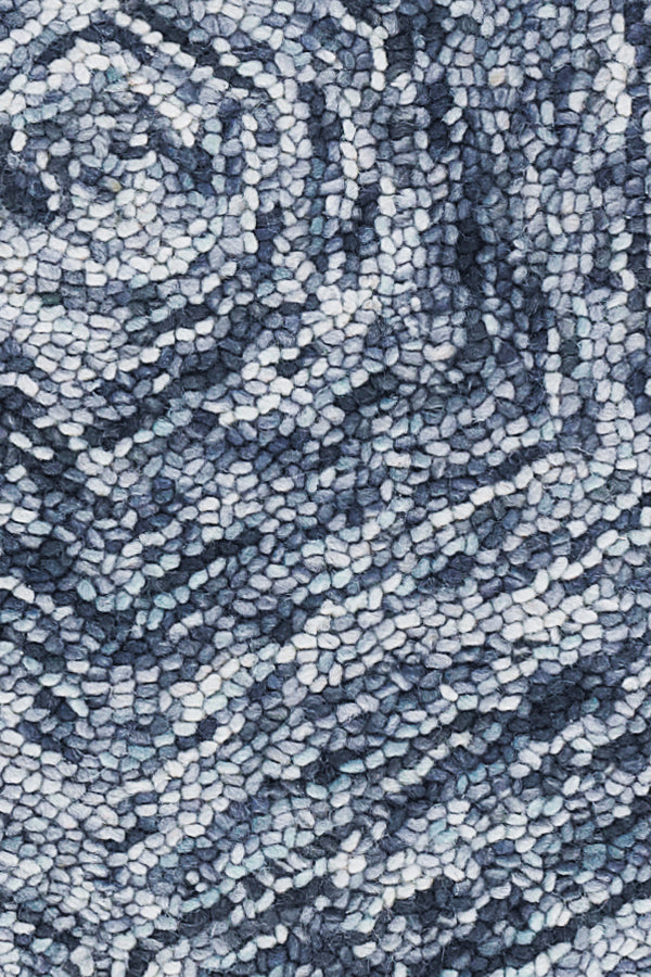 Chandra Rugs Galaxy 100% Wool Hand-Tufted Contemporary Rug Blue/Ivory 7'9 x 10'6