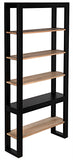 Noir Winston Bookcase GBCS129MTB