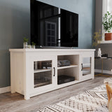 English Elm EE1862 Classic TV Stands/Entertainment Console White Wash EEV-13912
