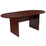 English Elm EE1865 Classic Commercial Grade 6 Foot Conference Table Mahogany EEV-13919