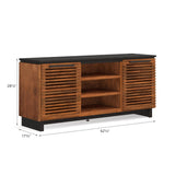 Legends Furniture Mid Century Modern Fully Assembled TV Stand, Fully Assembled GC1210.BNB