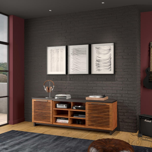 Legends Furniture Mid Century Modern Fully Assembled TV Stand, Fully Assembled GC1220.BNB