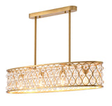 Bethel Gold Chandelier in Metal & Crystal