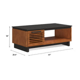 Legends Furniture Mid Century Modern Fully Assembled Storage Coffee Table, Fully Assembled GC4210.BNB