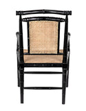 Noir Colonial Bamboo Arm Chair GCHA126AHB