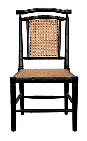 Noir Colonial Bamboo Side Chair GCHA126HB