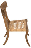 Noir Athena Side Chair,Teak with Caning GCHA239TC