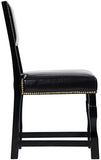 Noir Abadon Side Chair with Leather GCHA271D1