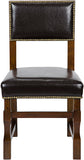 Noir Abadon Side Chair with Leather GCHA271D