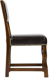 Noir Abadon Side Chair with Leather GCHA271D