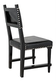 Noir Kerouac Chair with Leather GCHA275D1