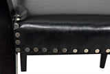 Noir Kerouac Chair with Leather GCHA275D1