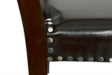 Noir Kerouac Chair with Leather GCHA275D