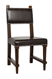 Noir Kerouac Chair with Leather GCHA275D