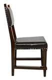 Noir Kerouac Chair with Leather GCHA275D