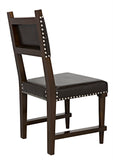 Noir Kerouac Chair with Leather GCHA275D