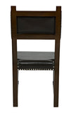 Noir Kerouac Chair with Leather GCHA275D