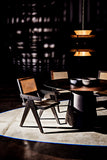 Noir Jude Chair with Caning GCHA278B