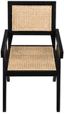 Noir Jude Chair with Caning GCHA278B