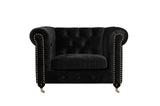 Shatana Home Claire 1 Sofa Black Velvet